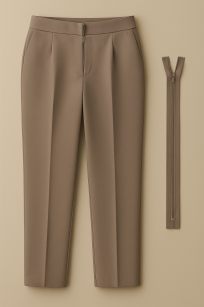 Wymiana zamka w spodniach - zamek kryty - (cena z zamkiem)