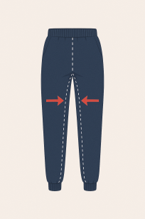 Zwężenie spodni dresowych ze ściągaczem