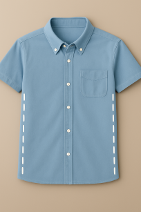 Wszywanie boków w koszuli