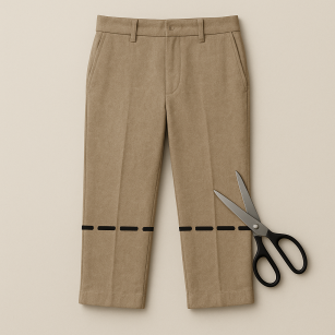 Skrócenie spodni casualowych