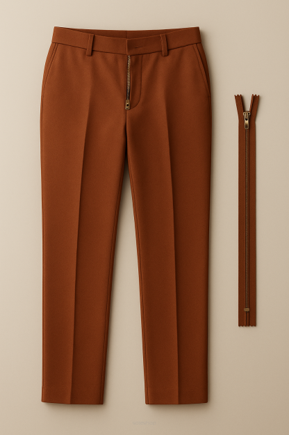 Wymiana zamka w spodniach – zamek zwykły (cena z zamkiem)